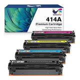 Cartuchos De Tinta 414a Para Impresoras Hp 4colores Sin Chip