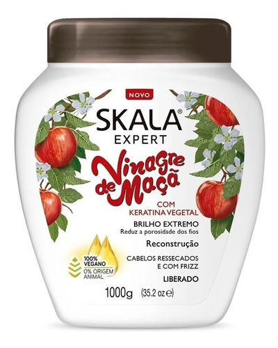 Skala Vinagre De Maca Keratina Máscara Vegana 1kg Local