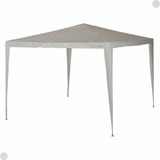 Tenda De Praia Gazebo Rafia Cor Branco 3x3m 003537 Mor