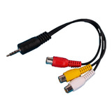 Cable Plug 3.5mm 4 Cont Larga A 3 Rca H V&a Hisense Bgh Htec