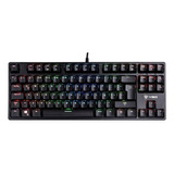 Teclado Gamer Vsg Alnitak Qwerty Español Latinoamérica Color Negro Con Luz Rgb