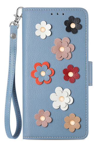 Funda Tipo Cartera De Piel Con Flores En 3d For 13 1