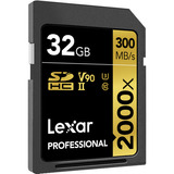 Tarjeta Lexar 32gb Sdxc 2000x Clase 10 U3 V90 Up To 300mb/s