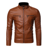 Chaqueta De Hombre Slim Fit Chaqueta De Motociclista De Moda