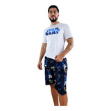 Pijama De Star Wars Caballero Short Y Camisa Comoda Y Suave