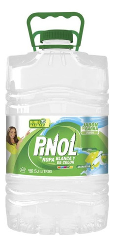 Jabón Líquido Pinol Para Ropa Blanca Y De Color 5.1 Litros