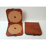 Porta Cd Dvd Doble Caja Estuche Personalizado De Madera