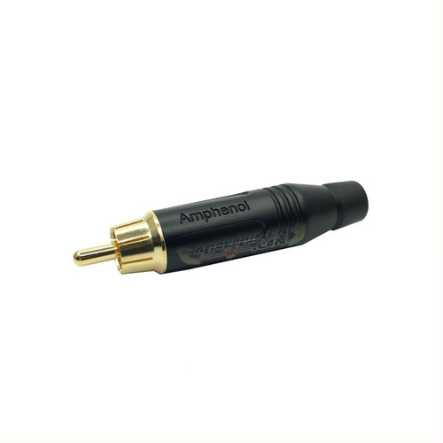 Conector Rca Macho Amphenol Color Negro Para Armar