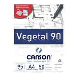 Papel Vegetal Liso A4 90g - Com 50 Folhas - Canson