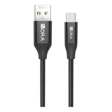 Cable Usb A Tipo C Carga Rápida 18w 3a Nailon 1m Pack3