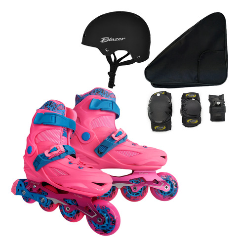 Patines Cr Freeskate Ajustable +casco +proteccion +mochila