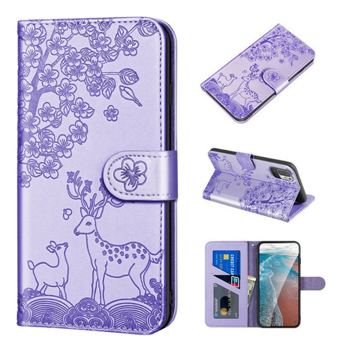 Caja Del Teléfono De La Caja Del Ciervo Púrpura Para Xiaomi