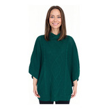 Sweater Mujer Poncho Verde Fashion's Park