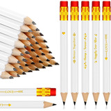 50 Pcs Wedding Pencils For Bridal   Half Pencils With E...