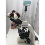 Microscópio Biológico Trinocular P125-t Led + Câmera Digital