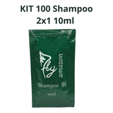 Kit 100 Mini Shampoo 10ml Pousada Hotel Motel Airbnb Doação