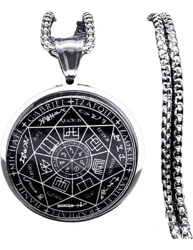 Collar Dije Sello 7 Arcangeles Salomon Talisman Proteccion P