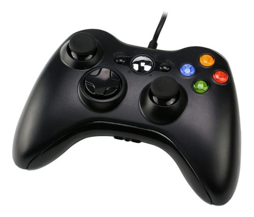 Controle Com Fio Xbox Video Game Joystick  Pc Monete Preto 