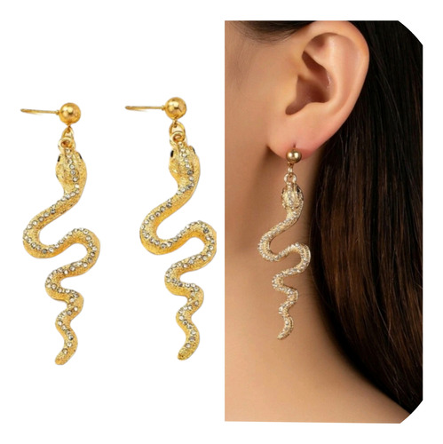  Aretes  Largos Con Forma De Serpiente Excelente Calidad