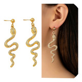  Aretes  Largos Con Forma De Serpiente Excelente Calidad