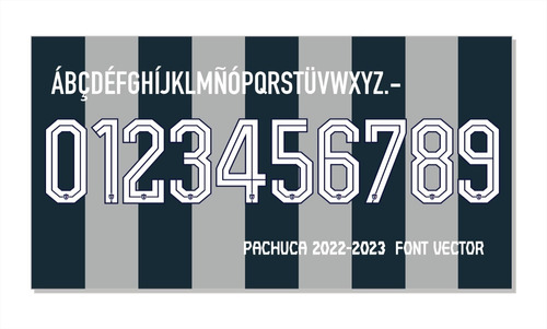 Tipografía Pachuca Font Vector 2022-2023 Archivo Ttf, Eps