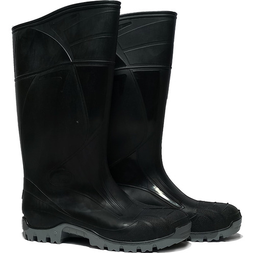 Bota Industrial L39 Certificadas Negra Lluvia Trabajo