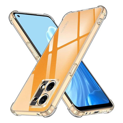 Funda Para Oppo Reno 7 4g (no For 5g) Case Uso Rudo Transparente Protectora Carcasa Bumper,shock-absorción Tpu Cover Con Cuatro Esquinas Espesamiento | MercadoLibre