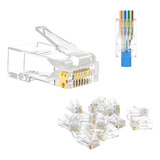 Paquete De 50 Conectores De Paso Vce Rj45 Cat6, Extremos Cat