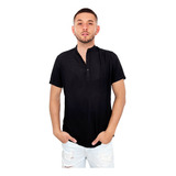 Camisola Lino Manga Corta Cuello Mao