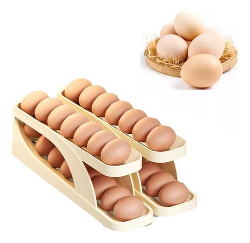 Caja De Almacenamiento Deslizante Para Huevos, 2 Unidades