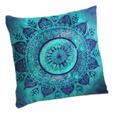 Funda Para Almohadon Decorativo 45x45 Cm Modelo Mandala Turq