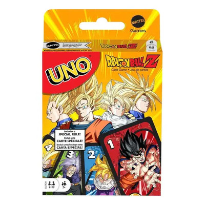 UNO Dragon Ball Z Edicion Coleccion Fanatico Manga Super Saiyan Carta Especial Wild Shenron Wish Card 112 Cartas Anime Adultos Niños Persona 2 a 10 Jugadores Edad 7 Plus Juego Mesa | Meses sin interés