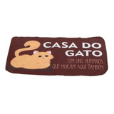 Tapete Capacho Divertido Personalizado Gato Antiderrapante