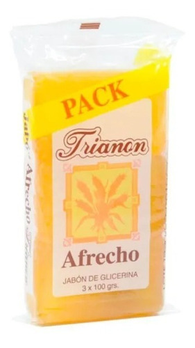 Trianon 1 Pack Jabon De Glicerina Afrecho 3 Unidades 