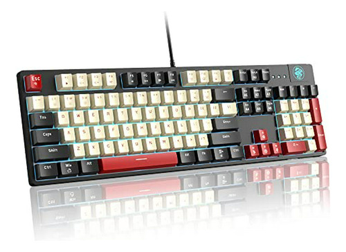 Teclado Mecánico Para Juegos Mk-armor Led Azul Retroiluminad