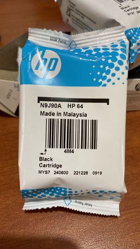 Original Hp Ink Cartucho Impresora Tinta Negro / 1 Pieza