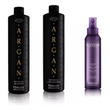 Shampoo + Acondicionador Argan + Protector Térmico Caviar