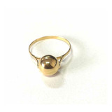 Anel Bola Solitário 8 Mm Ouro 18k 750