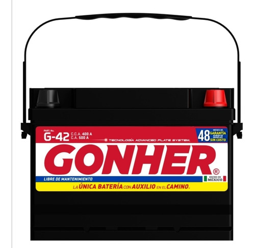 Bateria  Gonher 42/400 Para Nissan March 2018