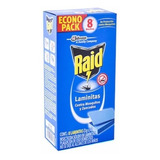 Raid Laminitas Insecticida Mosquitos Y Zancudos 8 Piezas