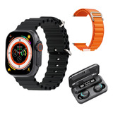 Reloj Smartwatch Ultra Hombre Negro W69 + Combo Auriculares