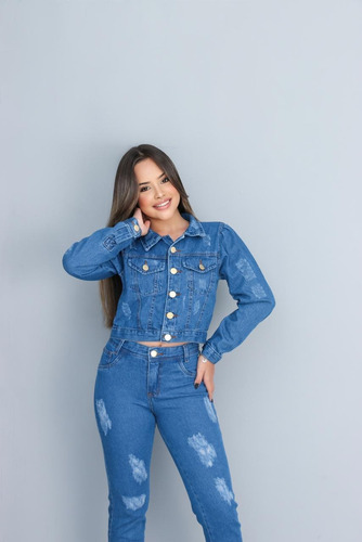 Jaqueta Juvenil  Infantil Menina Jeans Promoção Mini Diva