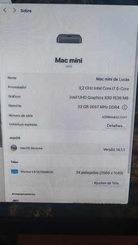 Mac Mini 2018 Com 32gb De Ram