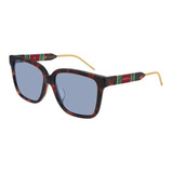 Lentes De Sol Gucci Mujer Blue Square Gg0599sa 002 56