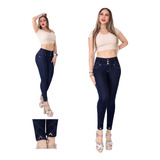 Jeans Mujer Pantalón Colombiano Mezclilla Strech Push Up 00f