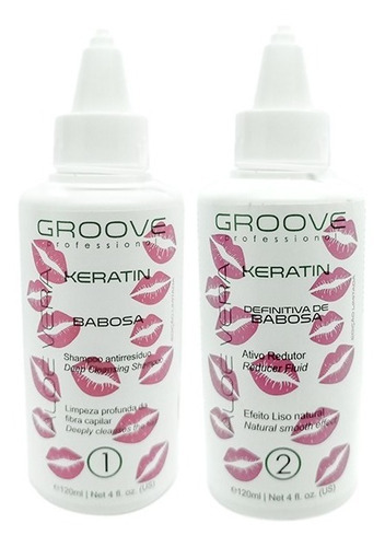 Kit Alisado Brasileño 120ml Aloe Keratin Groove Profesional