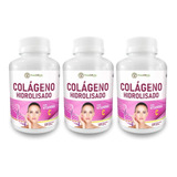 3x Colágeno Hidrolisado Tipo I Vitamina C 360 Cápsulas 500mg