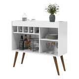 Adega Odin Estilo Retro Aparador Branco - Moveis Decor