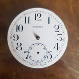 Maquina Reloj De Bolsillo Soletta Swiss Cuadrante Porcelana