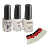 Kit French Francesitas Sticker Tips Guia + 3 Esmaltes 